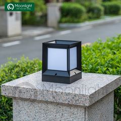 Đèn trụ cổng hàng rào vuông đen VLNTTC-021