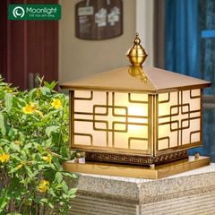 Đèn trụ cổng hàng rào đồng VLNTTC-034