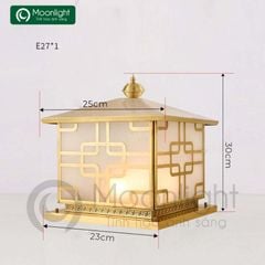 Đèn trụ cổng hàng rào đồng VLNTTC-034