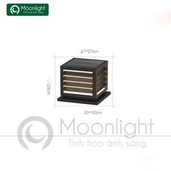 Đèn trụ cổng hàng rào năng lượng mặt trời VLNTTC-036