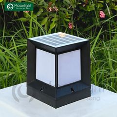 Đèn trụ cổng hàng rào năng lượng mặt trời vuông VLNTTC-037