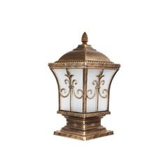 Đèn trụ cổng hàng rào vuông màu đồng VLNTTC-020