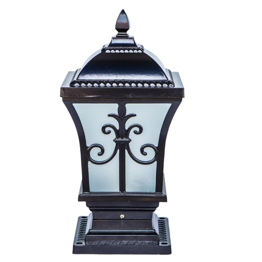 Đèn trụ cổng hàng rào vuông màu đồng VLNTTC-020