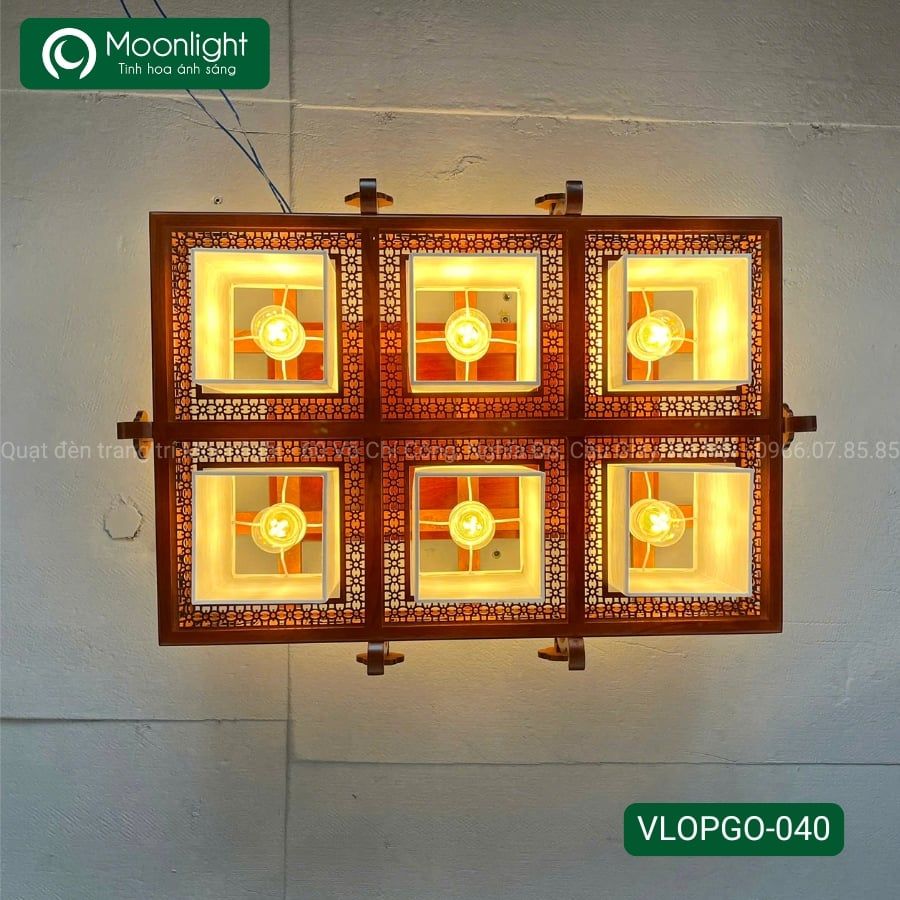Đèn ốp trần gỗ VLOPGO-040