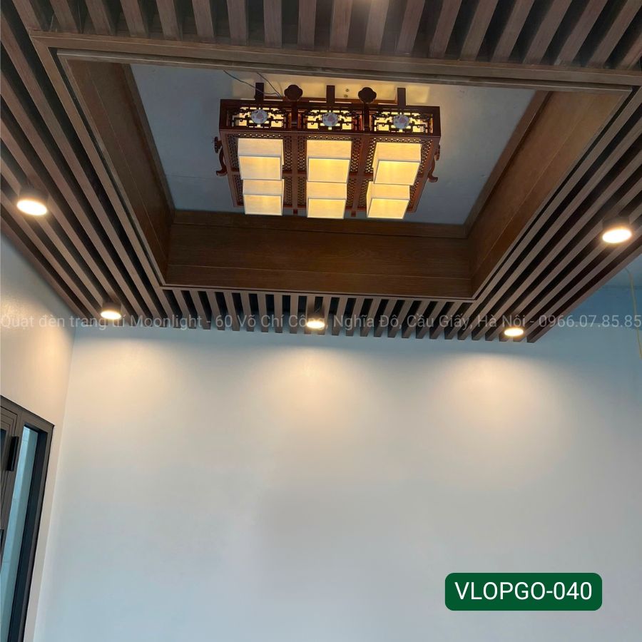 Đèn ốp trần gỗ VLOPGO-040