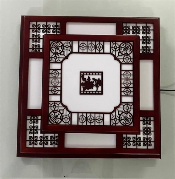 đèn thả gỗ vuông