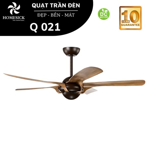 Quạt trần Homesick 5 cánh 142cm 55w DC Q021 VLQTHO-031