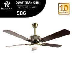 Quạt trần đèn Homesick 5 cánh 135cm 90w AC 586 VLQTHO-035