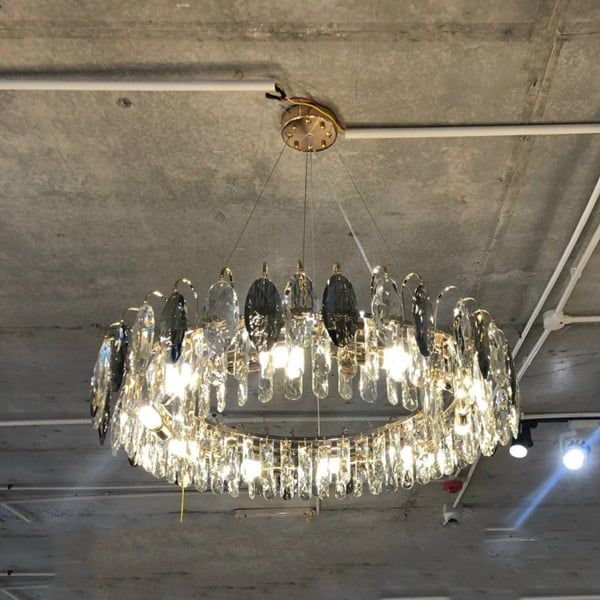 Đèn thả pha lê lá khói D550 PL044-550 VLTHPL-085