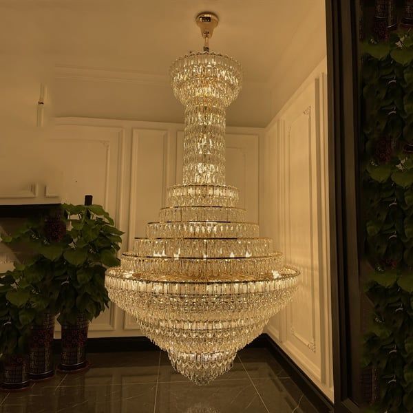 Đèn thả pha lê thông tầng D1500*H2600 VLTHPL-213