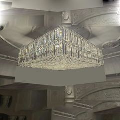 Đèn thả pha lê mâm vuông D65x65cm VLTHPL-227