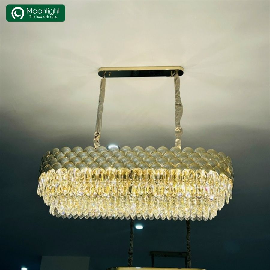 Đèn thả pha lê chùm dài D1100*310mm DM20303-1100D VLTHPL-715-AB (Bộ)