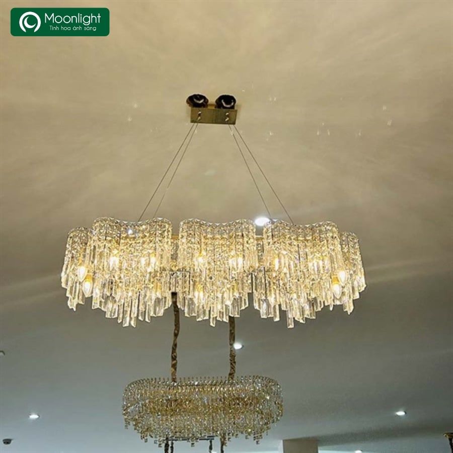 Đèn thả pha lê chùm dài D1050*H800 20310-1050 VLTHPL-726-AC (Bộ)