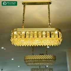 Đèn thả pha lê chùm dài thân đồng nguyên chất D990*260*325 50932-1000D VLTHPL-730-AC (Bộ)