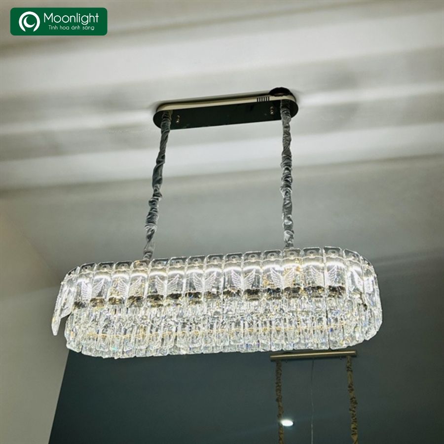 Đèn thả pha lê chùm dài D900*300 69550-900+300 VLTHPL-734-AA (Bộ)