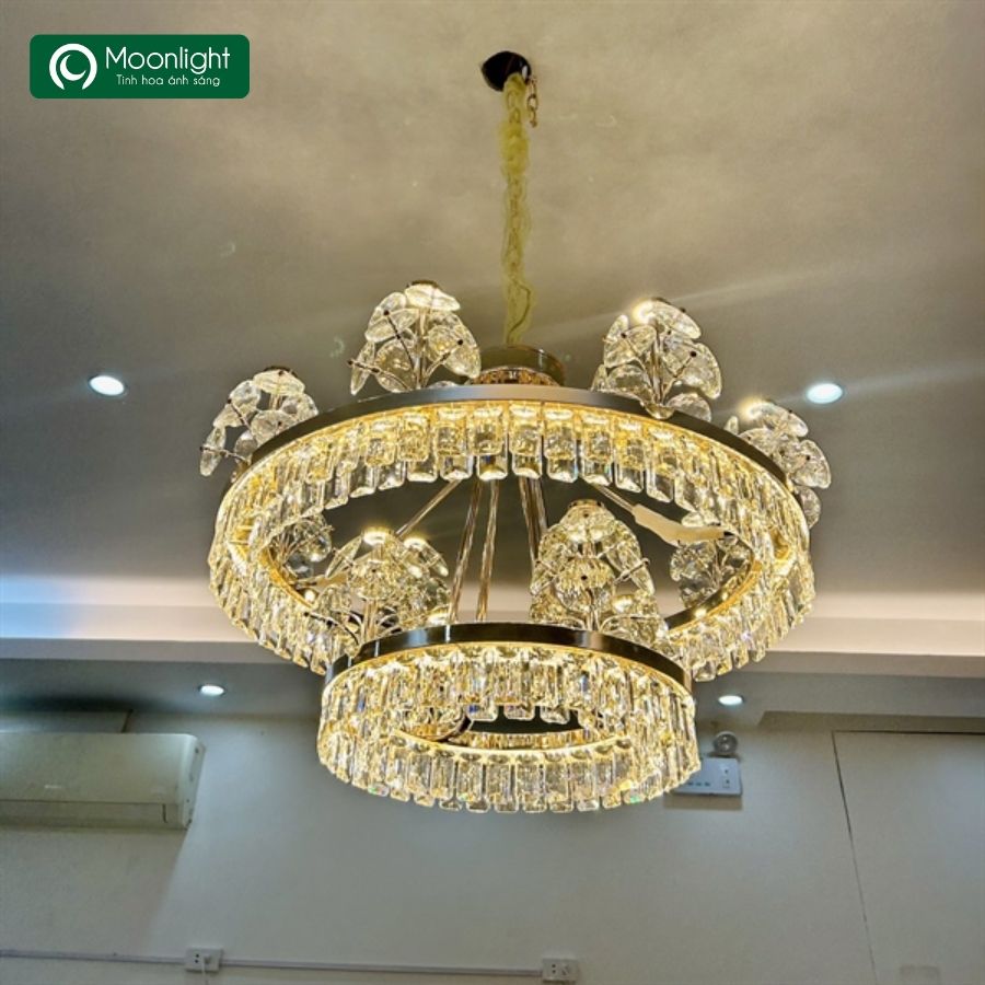 Đèn thả pha lê chùm tròn D800*H520 D9136-73W VLTHPL-742-AA (Bộ)
