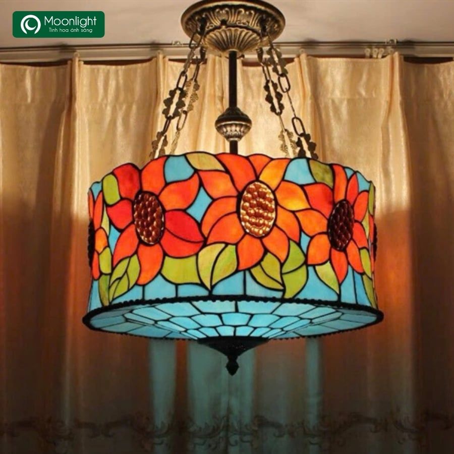 Đèn thả tiffany hình hoa VLTHTF-044