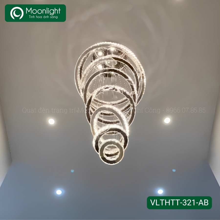 Đèn thả thông tầng pha lê VLTHTT-321-AB