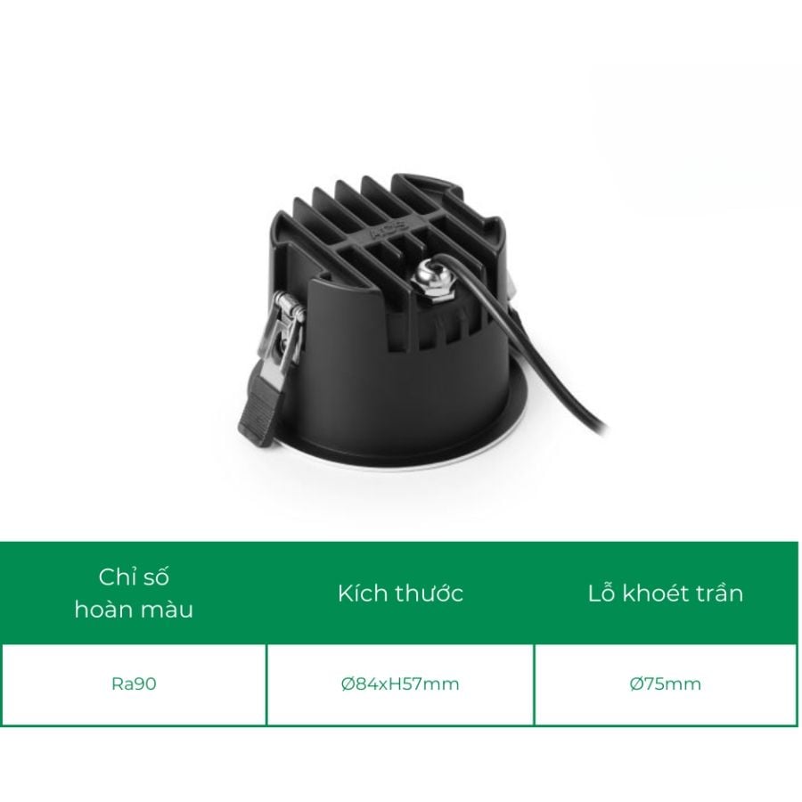 Đèn led âm trần spotlight ELV VND04-F075