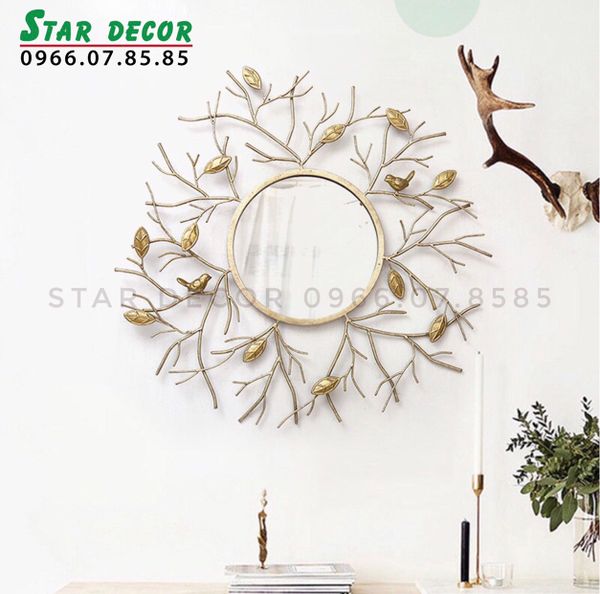 Decor gương trang trí phòng khách toả cành cây ML_203