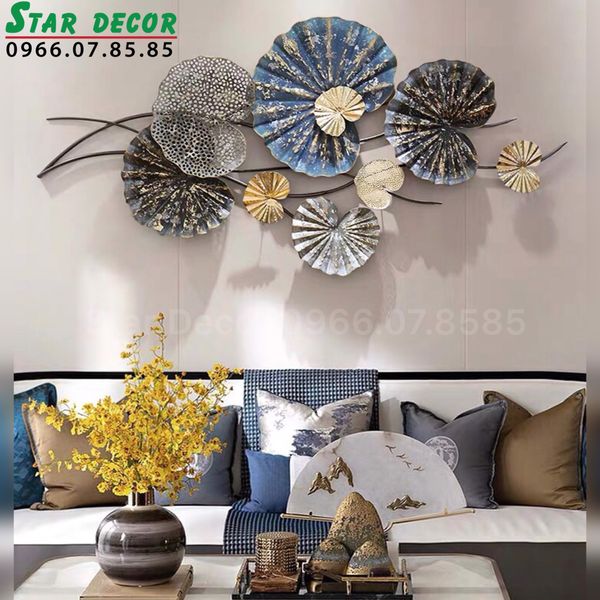 Decor treo tường trang trí phòng khách lá quạt xoè ML_212