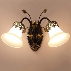 Đèn tường chao thủy tinh đôi thân đen PA 1778/2 VLDTTI-003-2