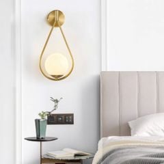 Đèn tường chao thủy tinh màu vàng D150 DT1129 VLDTTI-029