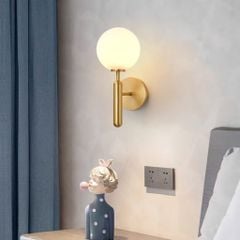 Đèn tường chao thủy tinh màu vàng chao đục DT1743=1730/1 VLDTTI-036