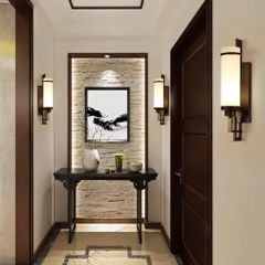 Đèn tường chao thủy tinh màu đen phong cách indochine DT8787 53x16 VLDTTI-027