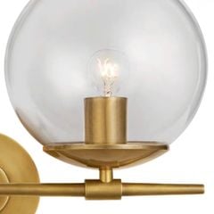 Đèn tường chao thủy tinh trong suốt đế vàng DT1721/1 VLDTTI-061