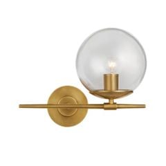 Đèn tường chao thủy tinh trong suốt đế vàng DT1721/1 VLDTTI-061