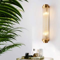 Đèn tường chao thủy tinh màu vàng VLDTTI-014