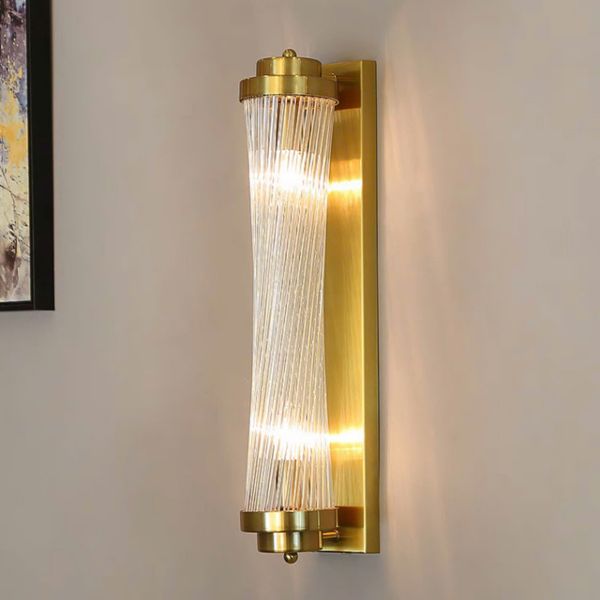 Đèn tường chao thủy tinh màu vàng VLDTTI-014