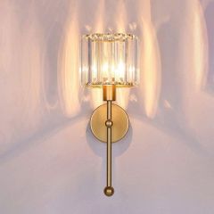 Đèn tường chao thủy tinh thân vàng VLDTTI-049