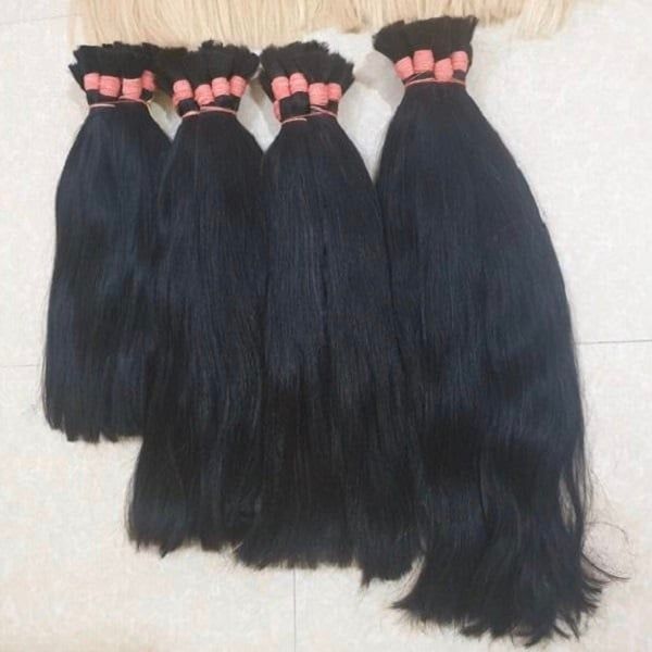  Black super double bulk hair 