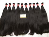  Black super double bulk hair 