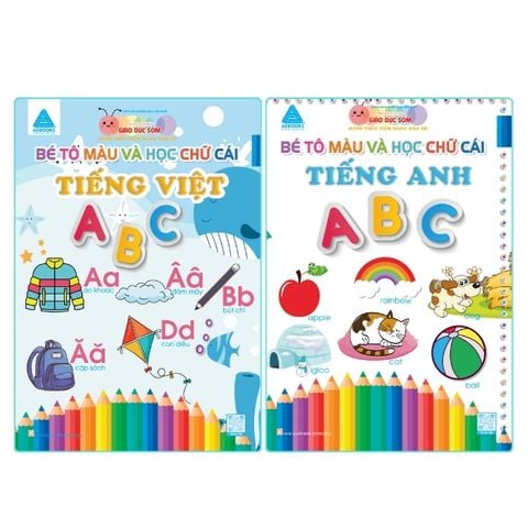 Sách - Đánh Thức Tiềm Năng Não Bộ - Phương Pháp Giáo Dục Sớm: Bé Tô Màu Và Học Chữ Cái Tiếng Việt, Tiếng Anh