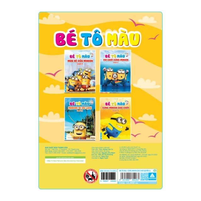 Sách - Bé Tô Màu - Minion ( combo 4 cuốn)