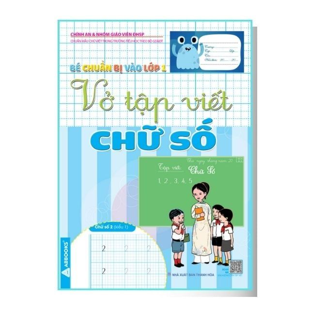 Bé Chuẩn Bị Vào Lớp 1 - Vở Tập Viết: Nét Cơ Bản + Chữ Số + Chữ Cái Viết Thường + Viết Hoa