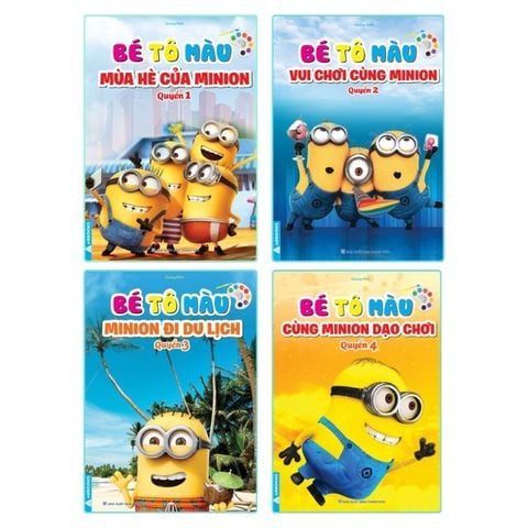 Sách - Bé Tô Màu - Minion ( combo 4 cuốn)