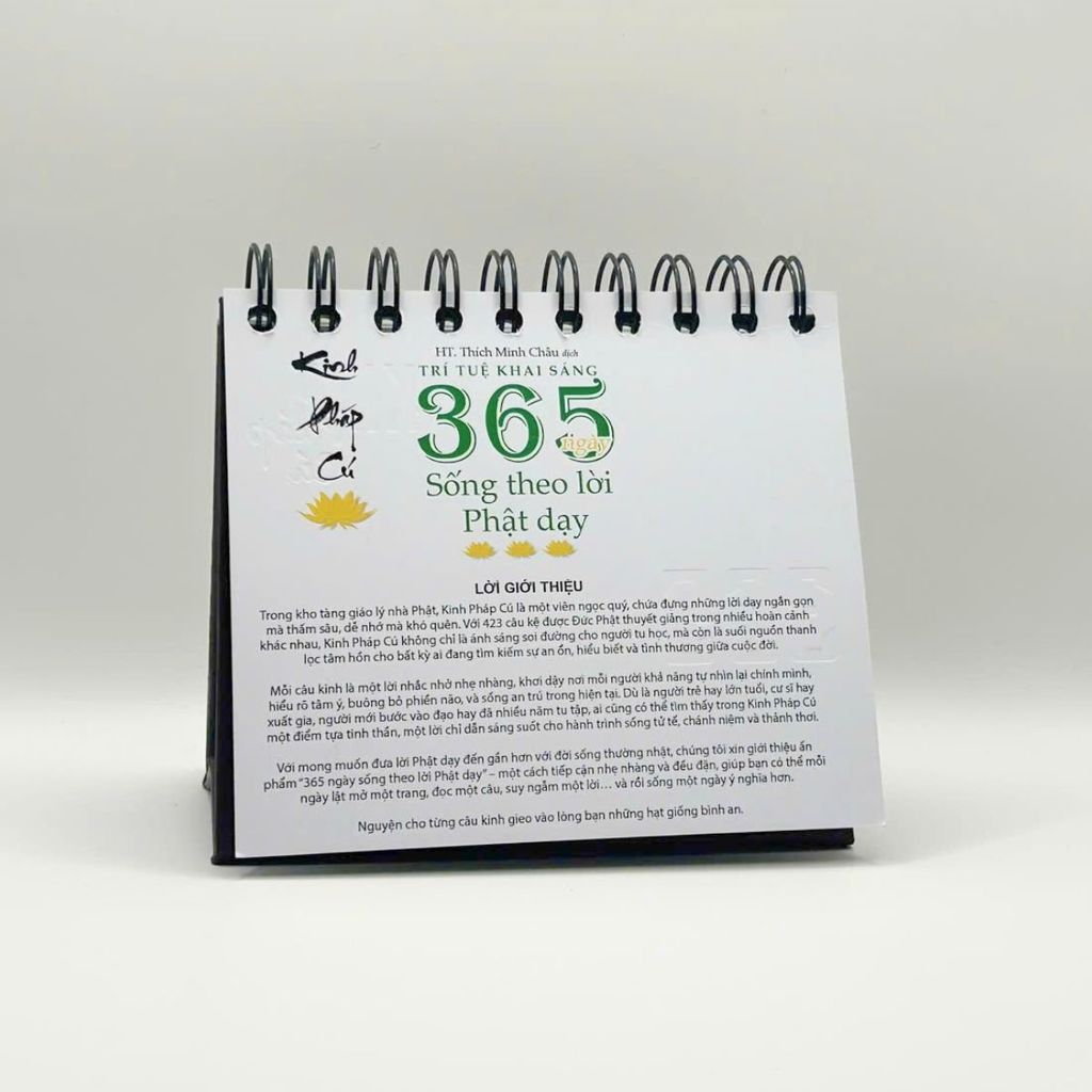 Sách Kinh Pháp Cú -Trí Tuệ Khai Sáng - 365 Ngày Sống Theo Lời Phật Dạy
