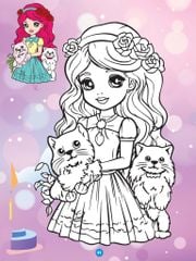 Sách - Bé tô màu ABBOOKS - Công Chúa Chibi Đáng yêu, Vui cùng bạn  - Bộ 2 cuốn