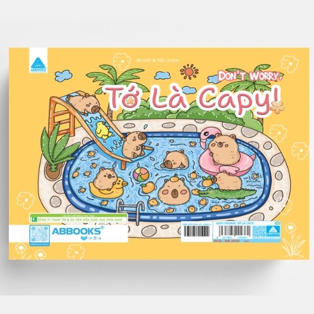 Sách - Don't Worry, Tớ là Capy! - Cuốn sách tô màu tuyệt vời giúp bạn tìm thấy niềm vui đơn giản