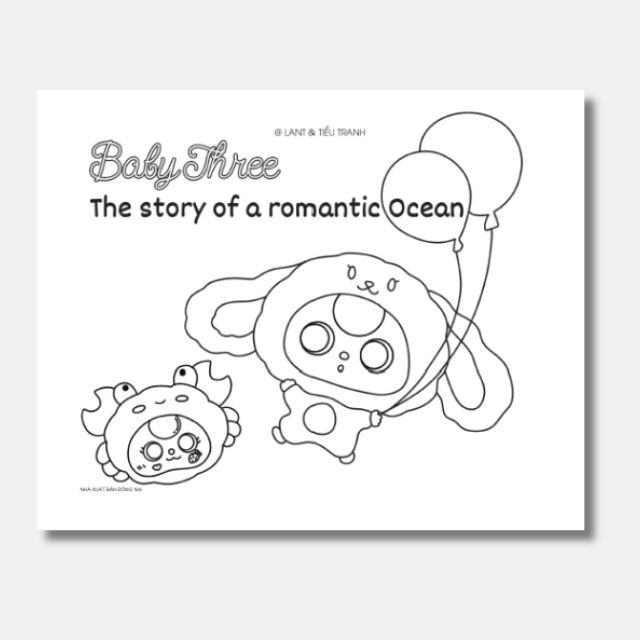 Sách tô màu ABBOOKS - Baby Three - The story of a Romantic Ocean