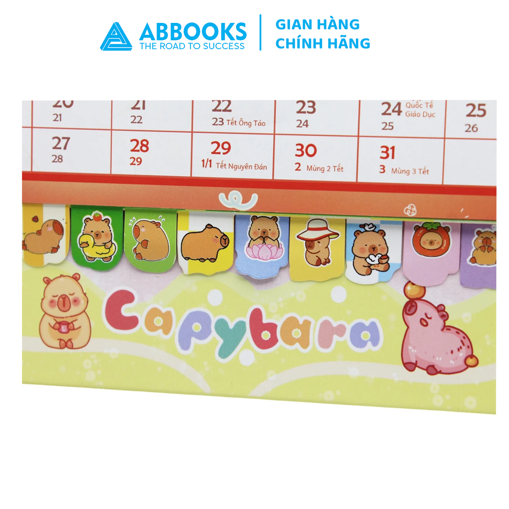 ABBOOKS - Lịch để bàn - Capybara Funny Time - Năm 2025