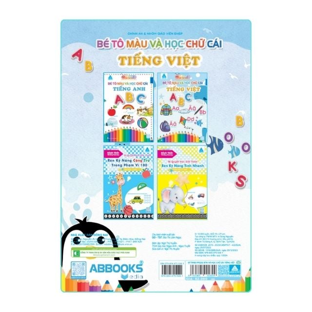 Sách - Đánh Thức Tiềm Năng Não Bộ - Phương Pháp Giáo Dục Sớm: Bé Tô Màu Và Học Chữ Cái Tiếng Việt, Tiếng Anh
