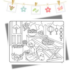 Sách tô màu - ABBOOKS - Mùa Xuân Qua Ô Cửa Nhỏ