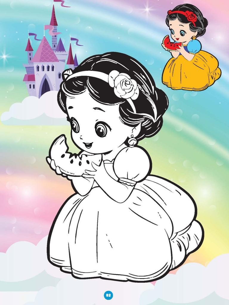 Sách - Bé tô màu ABBOOKS - Công Chúa Chibi Đáng yêu, Vui cùng bạn  - Bộ 2 cuốn