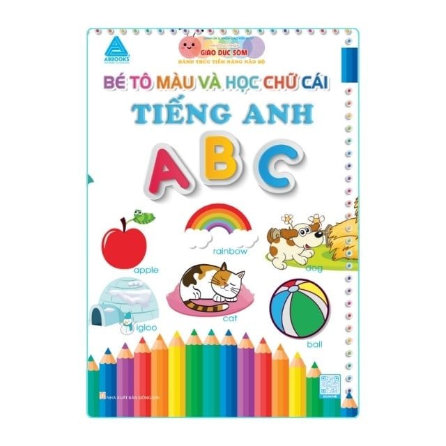 Sách - Đánh Thức Tiềm Năng Não Bộ - Phương Pháp Giáo Dục Sớm: Bé Tô Màu Và Học Chữ Cái Tiếng Việt, Tiếng Anh