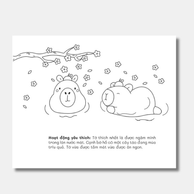 Sách - Don't Worry, Tớ là Capy! - Cuốn sách tô màu tuyệt vời giúp bạn tìm thấy niềm vui đơn giản